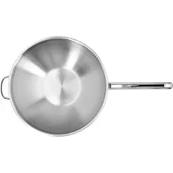 Demeyere Wok Fondo Piatto - 36 Cm, 18/10 Acciaio Inossidabile -Vendite Accessori per Cucina 000023118