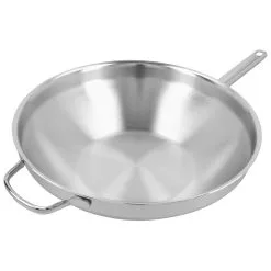 Demeyere Wok Fondo Piatto - 32 Cm, 18/10 Acciaio Inossidabile -Vendite Accessori per Cucina 000023208