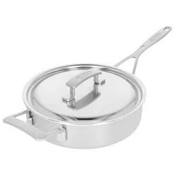 Demeyere Tegame Con Coperchio - 24 Cm, 18/10 Acciaio Inossidabile -Vendite Accessori per Cucina 000023257