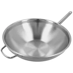 Demeyere Wok Fondo Piatto - 36 Cm, 18/10 Acciaio Inossidabile -Vendite Accessori per Cucina 000023358