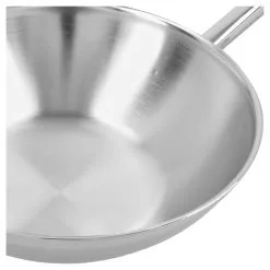 Demeyere Wok Fondo Piatto - 30 Cm, 18/10 Acciaio Inossidabile -Vendite Accessori per Cucina 000023638