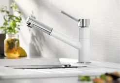 Blanco Kano S - Miscelatore Da Lavello Con Bocca Di Erogazione Estraibile, Bianco/cromo 525040 -Vendite Accessori per Cucina 0009448d19a9677f3973b3b3