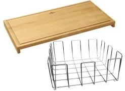 Villeroy & Boch Accessori - Set Tagliere E Cestello, Faggio/acciaio Inox 8K140000