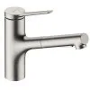 Hansgrohe Zesis M33 - Miscelatore Da Lavello 150, Con Doccetta Estraibile, SBox Lite, Simil Inox 74803800
