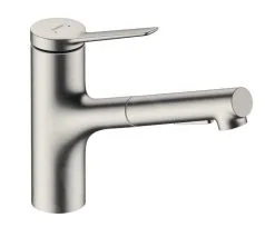 Hansgrohe Zesis M33 - Miscelatore Da Lavello 150, Con Doccetta Estraibile, SBox Lite, Simil Inox 74803800