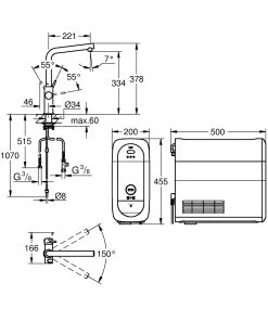 Grohe Blue Home - Miscelatore Per Lavello, Con Sistema Di Filtraggio E Raffreddamento, Supersteel 31454DC1 -Vendite Accessori per Cucina 05a4c79076c629278a0f307f