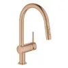 Grohe Minta - Miscelatore Da Lavello Con Doccetta Estraibile, Warm Sunset Spazzolato 32321DL2
