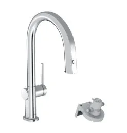 Hansgrohe Aqittura M91 - Miscelatore Da Lavello, Con Bocca Di Erogazione Estraibile E Dispositivo Di Filtraggio, SBox, Cromo 76826000