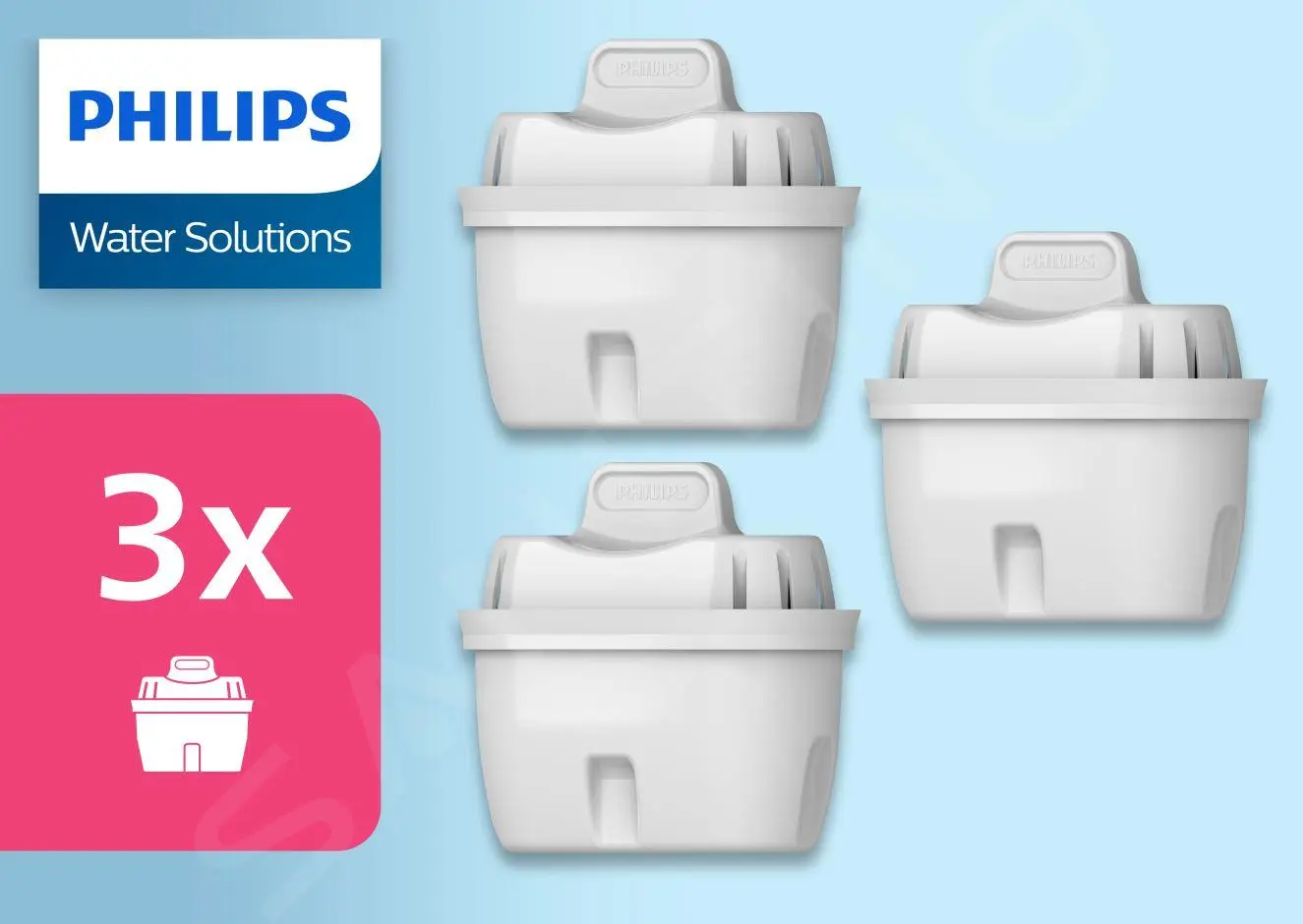 Philips Accessori - Cartuccia Filtrante Di Ricambio, 3pz AWP211/58 3 Philips Accessori - Cartuccia Filtrante Di Ricambio, 3pz AWP211/58 - immagine 3