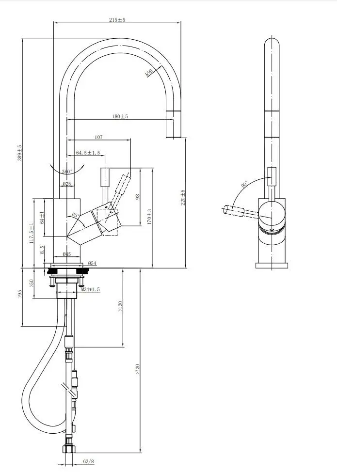 Villeroy & Boch Umbrella - Miscelatore Da Lavello Con Bocca Di Erogazione Estraibile, Acciaio Inox Lucido 925400LE 2 Villeroy & Boch Umbrella - Miscelatore Da Lavello Con Bocca Di Erogazione Estraibile, Acciaio Inox Lucido 925400LE - immagine 2