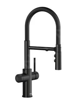 Blanco Catris S - Miscelatore Da Lavello, Con Braccio Di Erogazione Flessibile E Funzione Di Filtraggio, Nero Opaco 526707