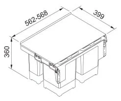 Franke Differenziatori - Cestino Portarifiuti Incorporato Garbo 60-4 121.0200.676 -Vendite Accessori per Cucina 1a0ccfbb6c38346b4b668d09