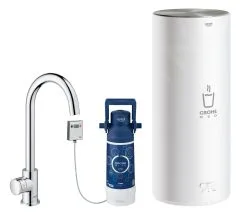 Grohe Red - Rubinetto Di Erogazione Acqua Bollente Mono Con Sistema Di Filtraggio, Serbatoio L, Cromato 30080001