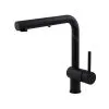Paffoni Light - Miscelatore Da Lavello Con Doccetta Estraibile, Nero Opaco LIG285NO-MET
