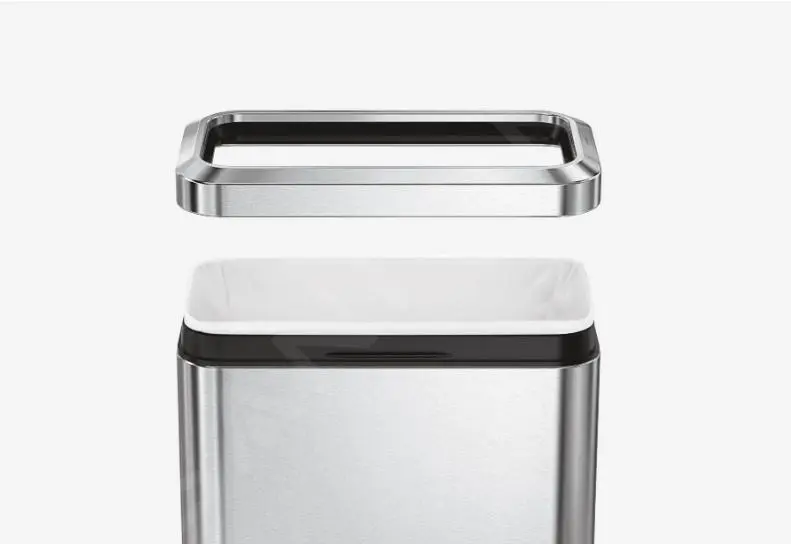 Simplehuman Pattumiere - Pattumiera Differenziata Scoperta 20 L, Acciaio Inox Spazzolato CW1470 5 Simplehuman Pattumiere - Pattumiera Differenziata Scoperta 20 L, Acciaio Inox Spazzolato CW1470 - immagine 5