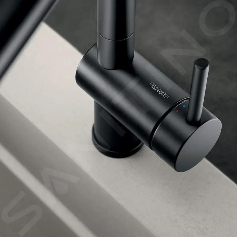 Blanco Linus S - Miscelatore Da Lavello Con Bocca Di Erogazione Estraibile, Nero Opaco 525807 3 Blanco Linus S - Miscelatore Da Lavello Con Bocca Di Erogazione Estraibile, Nero Opaco 525807 - immagine 3