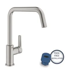 Grohe QuickFix Start - Miscelatore Da Lavello, Supersteel 30470DC0