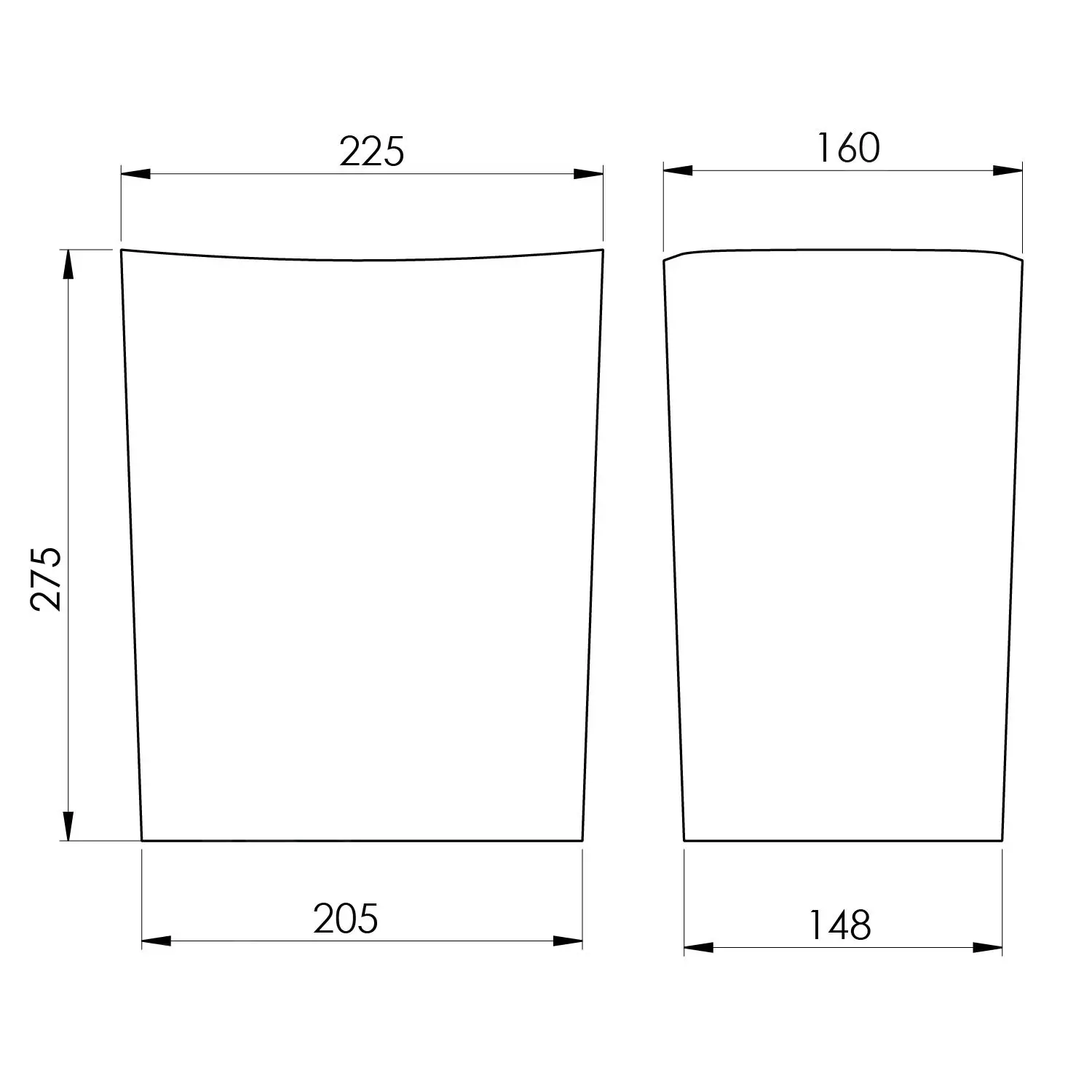 Aqualine Accessori - Pattumiera Touch 8,5 L, Bianco TRN-183-06 2 Aqualine Accessori - Pattumiera Touch 8,5 L, Bianco TRN-183-06 - immagine 2