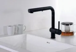 Paffoni Light - Miscelatore Da Lavello Con Doccetta Estraibile, Nero Opaco LIG285NO-MET -Vendite Accessori per Cucina 2b30c4b0a4da3853fac2ad4b