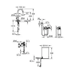 Grohe Red - Rubinetto Da Lavello Mono Con Bollitore E Dispositivo Di Filtraggio, Cisterna M, Hard Graphite Spazzolata 30085AL1 -Vendite Accessori per Cucina 3185daf99ab6ec4eb150d125