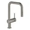 Grohe Minta - Miscelatore Da Lavello Con Doccetta Estraibile, Hard Graphite Spazzolata 32322AL2