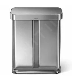 Simplehuman Pattumiere - Pattumiera Differenziata, Con Portasacchetti, 58 L, Acciaio Inox Spazzolato CW2025 -Vendite Accessori per Cucina 3869b507b155de043a298872
