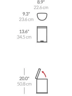 Simplehuman Pattumiere - Pattumiera 6 L, Bianco CW1835CB -Vendite Accessori per Cucina 397f121afe176573687c6b1d 1