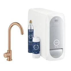 Grohe Blue Home - Rubinetto Da Lavello Mono Connected, Con Dispositivo Di Filtraggio E Refrigerazione, Warm Sunset Spazzolato 31498DL1