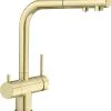 Blanco Fontas S II - Miscelatore Da Lavello Con Bocca Di Erogazione Estraibile E Funzione Di Filtraggio, Color Oro Satinato 526694