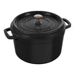 Staub Cocotte Vento Rotonda - 24 Cm, Nero