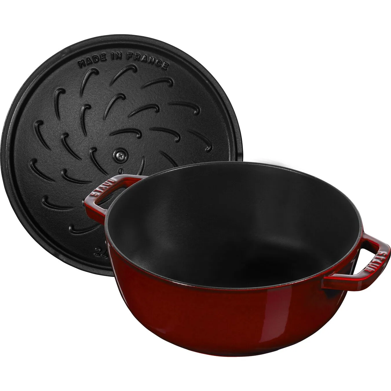 Staub Cocotte Rotonda - 24 Cm, Granatina 5 Staub Cocotte Rotonda - 24 Cm, Granatina - immagine 5