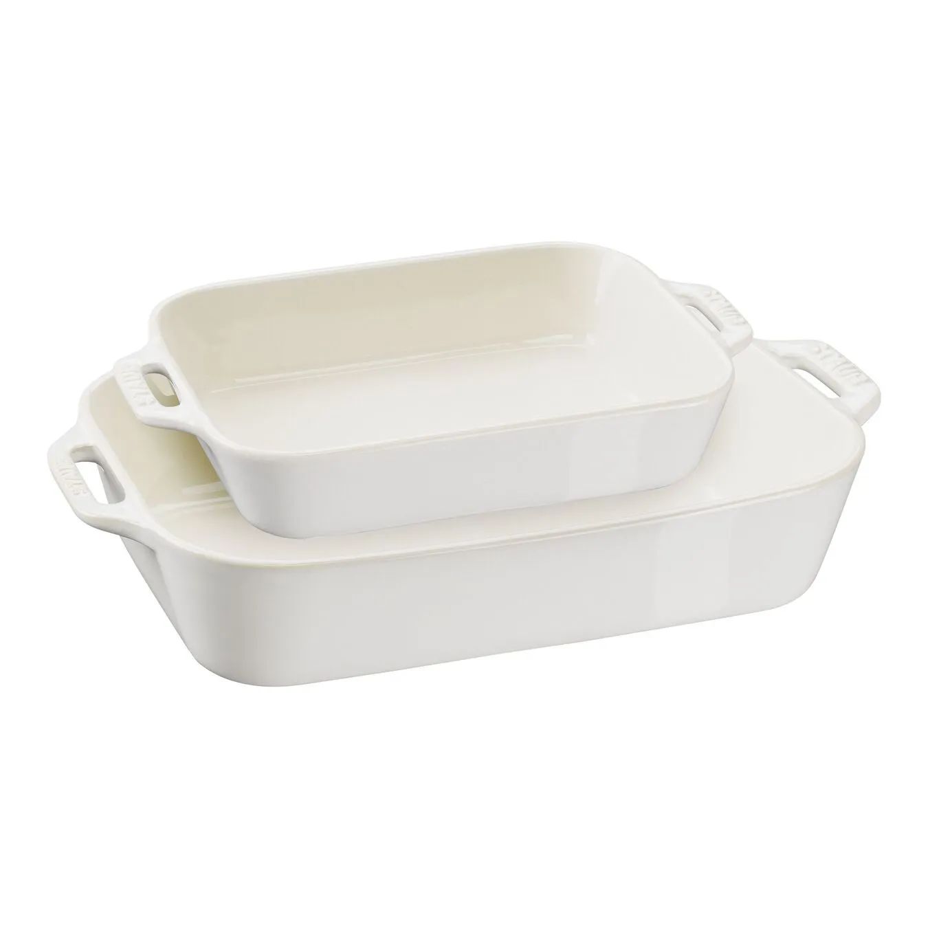 Staub Set Di Pirofile Rettangolare - 2-pz., Avorio 1 Staub Set Di Pirofile Rettangolare - 2-pz., Avorio