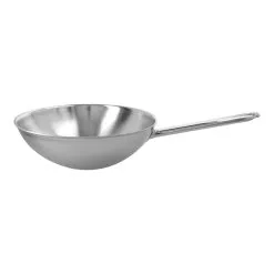 Demeyere Wok Fondo Piatto - 26 Cm, 18/10 Acciaio Inossidabile