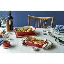 Staub Set Di Pirofile Rettangolare - 2-pz., Ciliegia -Vendite Accessori per Cucina 424423024