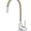 Novaservis Ferro - Miscelatore Da Lavello Con Braccio Di Erogazione Flessibile, Beige/cromo 70710,0BE