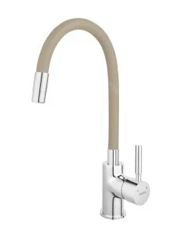 Novaservis Ferro - Miscelatore Da Lavello Con Braccio Di Erogazione Flessibile, Beige/cromo 70710,0BE