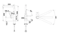 Blanco Lanora F - Miscelatore Da Lavello, Sottofinestra, Acciaio Inox Spazzolato 526181 -Vendite Accessori per Cucina 47c9b22277ba180b5f8d0712