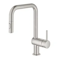 Grohe Minta - Miscelatore Da Lavello Con Doccetta Estraibile, Supersteel 32322DC2 -Vendite Accessori per Cucina 494b7173cbe98c5d74659a06