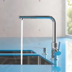 Kludi L-ine S - Miscelatore Monocomando Per Lavello, Con Braccio Di Erogazione Estraibile, Cromato 408510575 -Vendite Accessori per Cucina 497b7ecc8c7674d972a33586