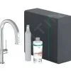 Hansgrohe Aqittura M91 - Miscelatore Da Lavello, Con Bocca Di Erogazione Estraibile, SodaSystem, SBox, Cromo 76806000