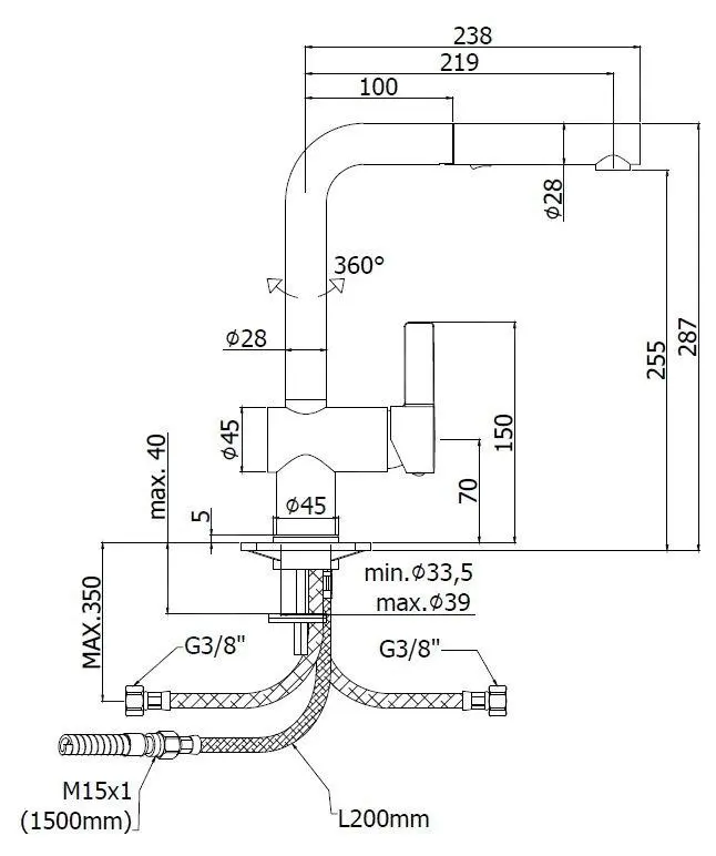 Paffoni Rock - Miscelatore Da Lavello Con Doccetta Estraibile, Cromato RO285CR 2 Paffoni Rock - Miscelatore Da Lavello Con Doccetta Estraibile, Cromato RO285CR - immagine 2