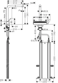 Hansgrohe M81 - Miscelatore Da Lavello Aquno Select 250 Con Bocca Di Erogazione Estraibile E Getto Doccia Piatto, SBox, Nero Opaco 73830670 -Vendite Accessori per Cucina 4c349a6b6bb35c132bb0ae14