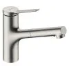 Hansgrohe Zesis M33 - Miscelatore Da Lavello 150, Con Doccetta Estraibile, Simil Inox 74800800