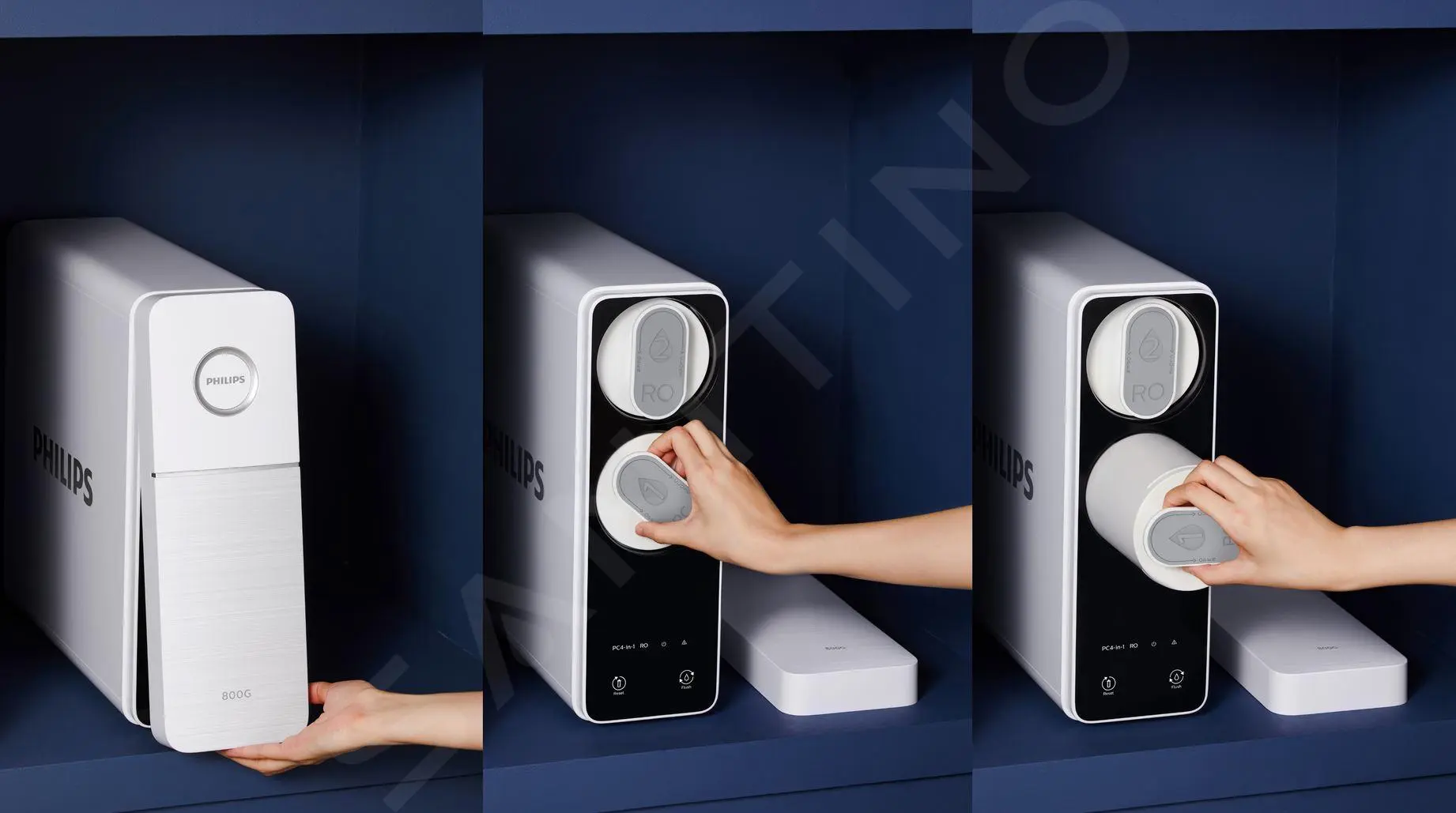 Philips Filtraggio - Dispositivo Di Filtraggio Sottolavello, 2 Filtri A Osmosi Inversa, Capacità 2,1 L/min, Compreso Miscelatore Smart AUT7006/10 10 Philips Filtraggio - Dispositivo Di Filtraggio Sottolavello, 2 Filtri A Osmosi Inversa, Capacità 2,1 L/min, Compreso Miscelatore Smart AUT7006/10 - immagine 10