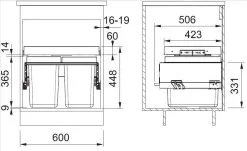 Franke Differenziatori - Cestino Portarifiuti Incorporato FX 60 26-11-11 121.0557.763 -Vendite Accessori per Cucina 52834a8b4a3f4946913c197e