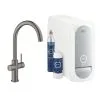 Grohe Blue Home - Miscelatore Da Lavello Con Dispositivo Di Filtraggio E Refrigerazione, Hard Graphite Spazzolata 31455AL1