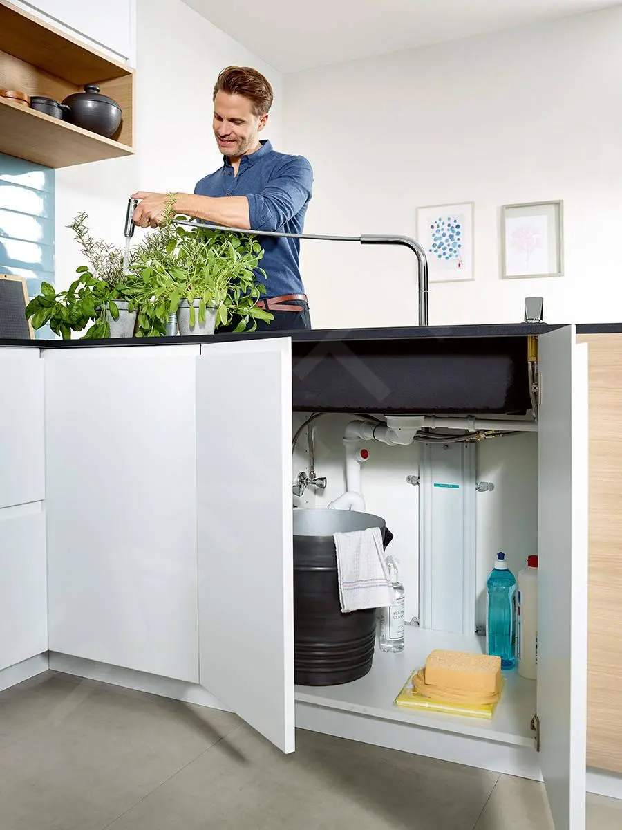 Hansgrohe M71 - Miscelatore Da Lavello A 2 Fori M7120-H220 Con Doccetta Estraibile, SBOX, Simil Inox 73805800 5 Hansgrohe M71 - Miscelatore Da Lavello A 2 Fori M7120-H220 Con Doccetta Estraibile, SBOX, Simil Inox 73805800 - immagine 5