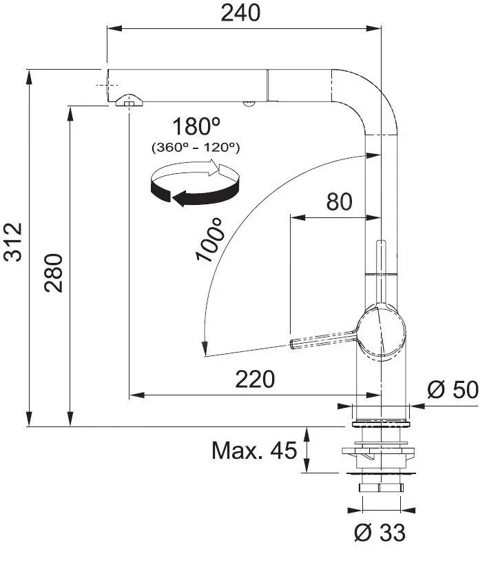Franke Active - Miscelatore Da Lavello FN 5351.901, Con Comando Di Scarico Twist E Doccetta Estraibile, Nero Opaco 115.0669.769 2 Franke Active - Miscelatore Da Lavello FN 5351.901, Con Comando Di Scarico Twist E Doccetta Estraibile, Nero Opaco 115.0669.769 - immagine 2