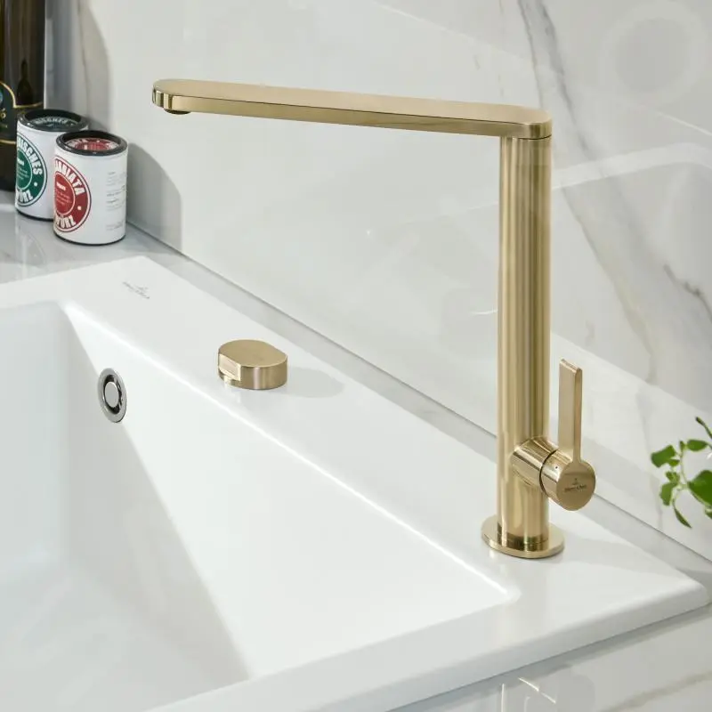 Villeroy & Boch Finera - Miscelatore Da Lavello, Color Oro 92700003 10 Villeroy & Boch Finera - Miscelatore Da Lavello, Color Oro 92700003 - immagine 10