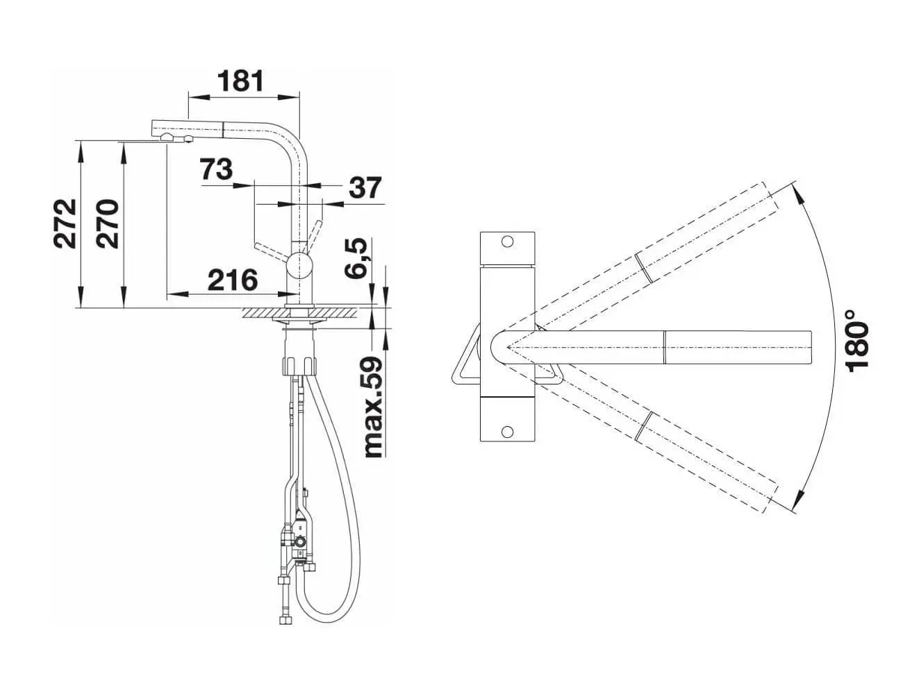 Blanco Fontas S II - Miscelatore Da Lavello Con Doccetta Estraibile E Funzione Di Filtraggio, Bianco 525204 2 Blanco Fontas S II - Miscelatore Da Lavello Con Doccetta Estraibile E Funzione Di Filtraggio, Bianco 525204 - immagine 2